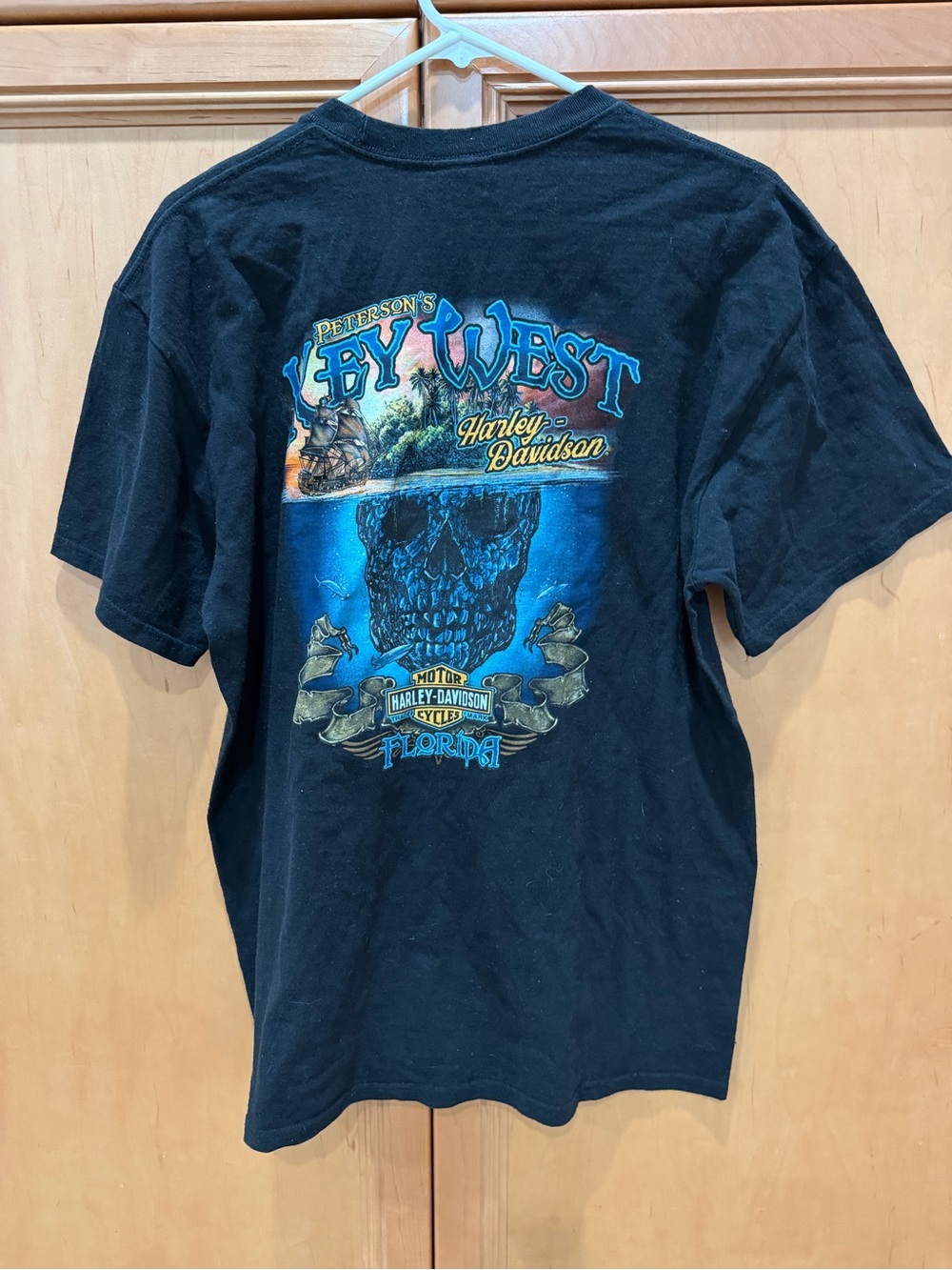 Petersons Harley-Davidson Black Key West Skull Graphic Tee